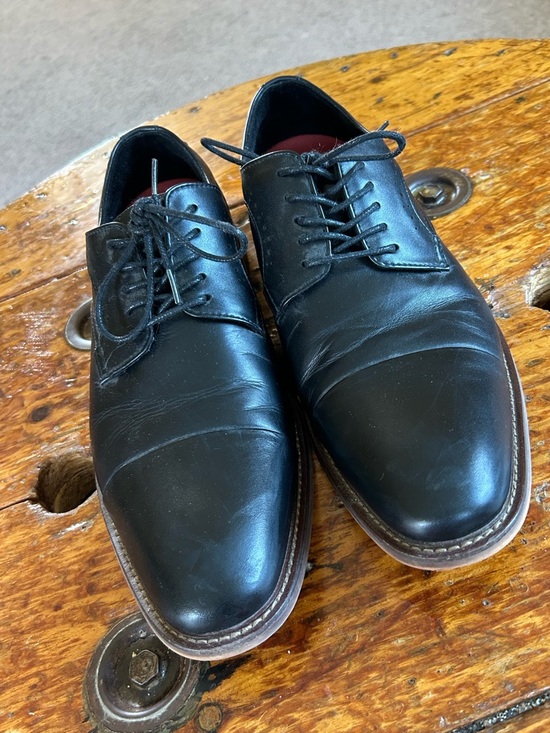 Stacy Adams Maddox Cap Toe Oxford - Black with Brown Sole main image 13